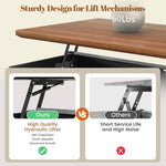 Itaar | Lift Top Coffee Table with Storage 47.2 Inch Farmhouse Coffee Table with 2 Drawers  Hidden Compartment