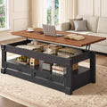 Itaar | Lift Top Coffee Table with Storage 47.2 Inch Farmhouse Coffee Table with 2 Drawers  Hidden Compartment