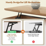 Itaar | Lift Top Coffee Table with Storage 47.2 Inch Farmhouse Coffee Table with 2 Drawers  Hidden Compartment