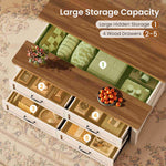 Itaar | 47.2 Inch Lift Top Coffee Table with Storage Farmhouse Coffee Tables for Living Room with 4 Wood Drawers