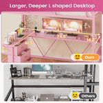 Itaar | Stairway Twin Size Loft Bed with L Shaped Desk and Wardrobe Metal Loft Bed Frame with Stairs 3 Fabric Drawers LED Lights Charging Sation