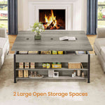 Itaar | Lift Top Coffee Table Set 43 Inch Multi-Function Coffee Table with Storage Drawers and Hidden Compartment