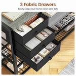 Itaar | Coat Rack Hall Tree with Bench and Shoe Storage 7 in 1 Entryway Bench with Soft Cushion Storage Bag 3 Fabric Drawers