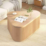 Itaar | Fluted Coffee Table with Storage Mid Century Modern Center Table Coffee Table for Living Room Apartment Small Space