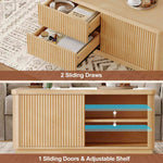 Itaar | 39.4 Inch Lift Top Coffee Table with Storage Fluted Coffee Tables for Living Room Square Coffee Table with Large Hidden Compartment