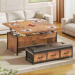 Itaar | Lift Top Coffee Table Set 43 Inch Multi-Function Coffee Table with Storage Drawers and Hidden Compartment