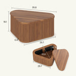 Itaar | Fluted Coffee Table with Storage Mid Century Modern Center Table Coffee Table for Living Room Apartment Small Space
