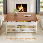 Itaar | Lift Top Coffee Table Set 43 Inch Multi-Function Coffee Table with Storage Drawers and Hidden Compartment