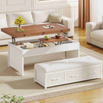 Itaar | Lift Top Coffee Table Set 43 Inch Multi-Function Coffee Table with Storage Drawers and Hidden Compartment