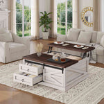 Itaar | 39.4 Inch Lift Top Coffee Table with Storage Farmhouse Coffee Tables for Living Room Square Coffee Table with Large Hidden Compartment