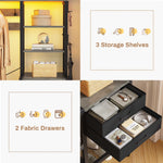 Itaar | Hall Tree with Bench and Shoe Storage 7 in 1 Entryway Bench with Coat Rack 3 Storage Cubbies 3 Open Shelves 17 Coat Hooks