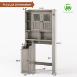 Itaar | Over The Toilet Storage Cabinet Over Toilet Bathroom Organizer with Glass Doors Toilet Paper Holder Stand