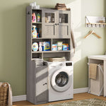 Itaar | Over The Toilet Storage Cabinet Over Toilet Bathroom Organizer with Glass Doors Toilet Paper Holder Stand