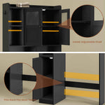 Itaar | Over The Toilet Storage Cabinet Over Toilet Bathroom Organizer with Glass Doors Toilet Paper Holder Stand