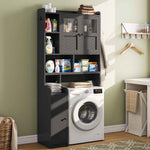 Itaar | Over The Toilet Storage Cabinet Over Toilet Bathroom Organizer with Glass Doors Toilet Paper Holder Stand