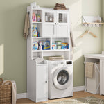 Itaar | Over The Toilet Storage Cabinet Over Toilet Bathroom Organizer with Glass Doors Toilet Paper Holder Stand