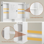 Itaar | Over The Toilet Storage Cabinet Over Toilet Bathroom Organizer with Glass Doors Toilet Paper Holder Stand