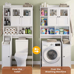 Itaar | Over The Toilet Storage Cabinet Over Toilet Bathroom Organizer with Glass Doors Toilet Paper Holder Stand