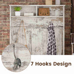Itaar | Hall Tree with Bench and Shoe Storage 3 in 1 Entryway Bench with Coat Rack Hall Tree with Adjustable Shoe Storage and Hanging Hooks