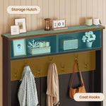 Itaar | Hall Tree with Bench and Shoe Storage 3 in 1 Entryway Bench with Coat Rack Hall Tree with Adjustable Shoe Storage and Hanging Hooks