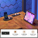 Itaar | Stairway Twin Size Loft Bed with L Shaped Desk and Wardrobe Metal Loft Bed Frame with Stairs 3 Fabric Drawers LED Lights Charging Sation