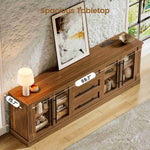Itaar | Farmhouse TV Stands for 80 Inch TV with Storage for Living Room 3 Storage Cabinets 1 Drawer Living Room Bedroom