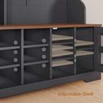 Itaar | Hall Tree with Bench and Shoe Storage 5 in 1 Entryway Bench with Coat Rack 16 Shoe Cubbies 12 Coat Hooks Barn Door Adjustable Shelf
