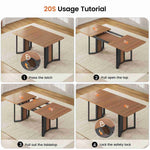 Itaar | 5 Piece Dining Table Set for 4-6 People 63 Inch Extendable Kitchen Table and 4 Cushion Chairs Dining Room Table with MDF Board