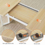 Itaar | 5 Piece Dining Table Set for 4-6 People 63 Inch Extendable Kitchen Table and 4 Cushion Chairs Dining Room Table with MDF Board