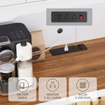 Itaar | 71 Inch Pantry Cabinet with Charging Station and LED Light Kitchen Pantry Cabinet with Microwave Stand