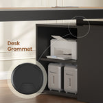 Itaar | 70.9 Inch Executive Desk Large Computer Desk with Drawers and Lateral File Cabinet Office Desk with Removable Shelves