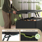 Itaar Fluted Lift Top Coffee Table with 2 Drawers and Hidden Storage