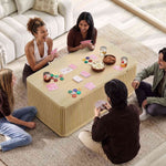 Itaar Fluted Lift Top Coffee Table with 2 Drawers and Hidden Storage