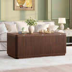 Itaar Fluted Lift Top Coffee Table with 2 Drawers and Hidden Storage