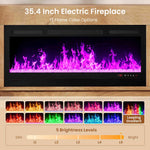 Itaar | 70 Inch Farmhouse Fireplace TV Stand for 80 Inch TV
