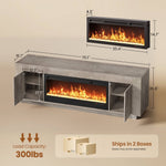Itaar | 70 Inch Farmhouse Fireplace TV Stand for 80 Inch TV