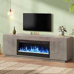 Itaar | 70 Inch Farmhouse Fireplace TV Stand for 80 Inch TV