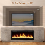 Itaar | 70 Inch Farmhouse Fireplace TV Stand for 80 Inch TV