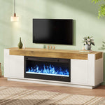 Itaar | 70 Inch Farmhouse Fireplace TV Stand for 80 Inch TV