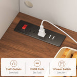 Itaar | Farmhouse Bakers Rack Coffee Bar Cabinet with Storage Power Outlet