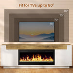 Itaar | 70 Inch Farmhouse Fireplace TV Stand for 80 Inch TV