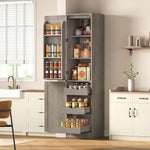 Itaar Narrow Kitchen Pantry Cabinet with 3 Door Shelves 3 Drawer