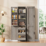 Itaar Narrow Kitchen Pantry Cabinet with 3 Door Shelves 3 Drawer