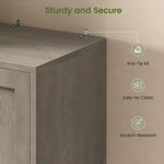 Itaar Narrow Kitchen Pantry Cabinet with 3 Door Shelves 3 Drawer