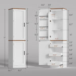 Itaar Narrow Kitchen Pantry Cabinet with 3 Door Shelves 3 Drawer