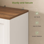 Itaar Narrow Kitchen Pantry Cabinet with 3 Door Shelves 3 Drawer