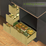 Itaar | 70.9 Inch Kitchen Pantry Cabinet 8 Door Shelves and 4 Drawers