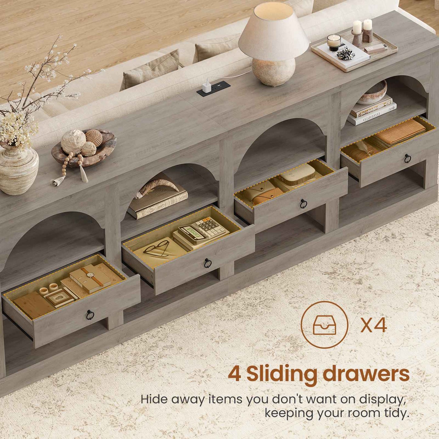 Itaar | Extra Long Arched 78.7 Inch Console Tables for Entryway