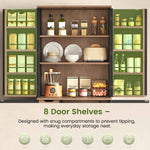 Itaar | 70.9 Inch Kitchen Pantry Cabinet 8 Door Shelves and 4 Drawers