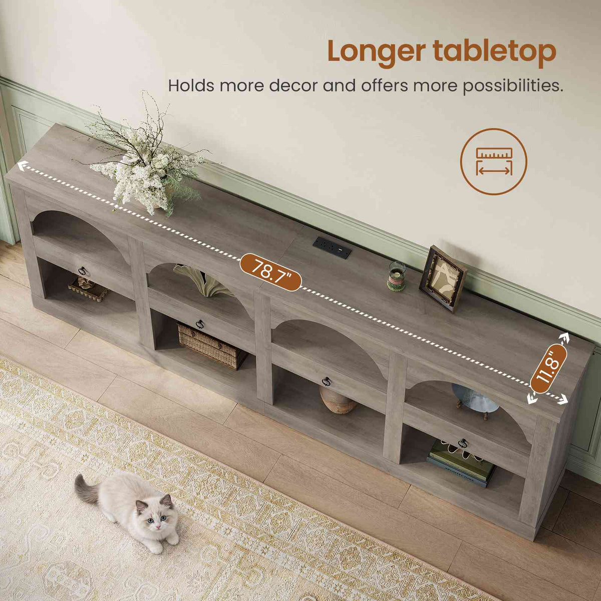 Itaar | Extra Long Arched 78.7 Inch Console Tables for Entryway
